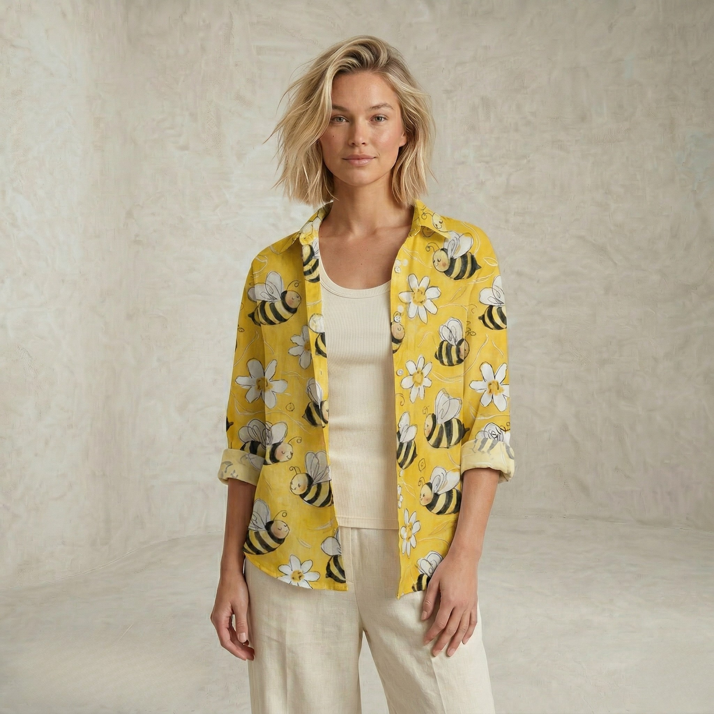 Monica | Bluza s čebeljim cvetličnim potiskom