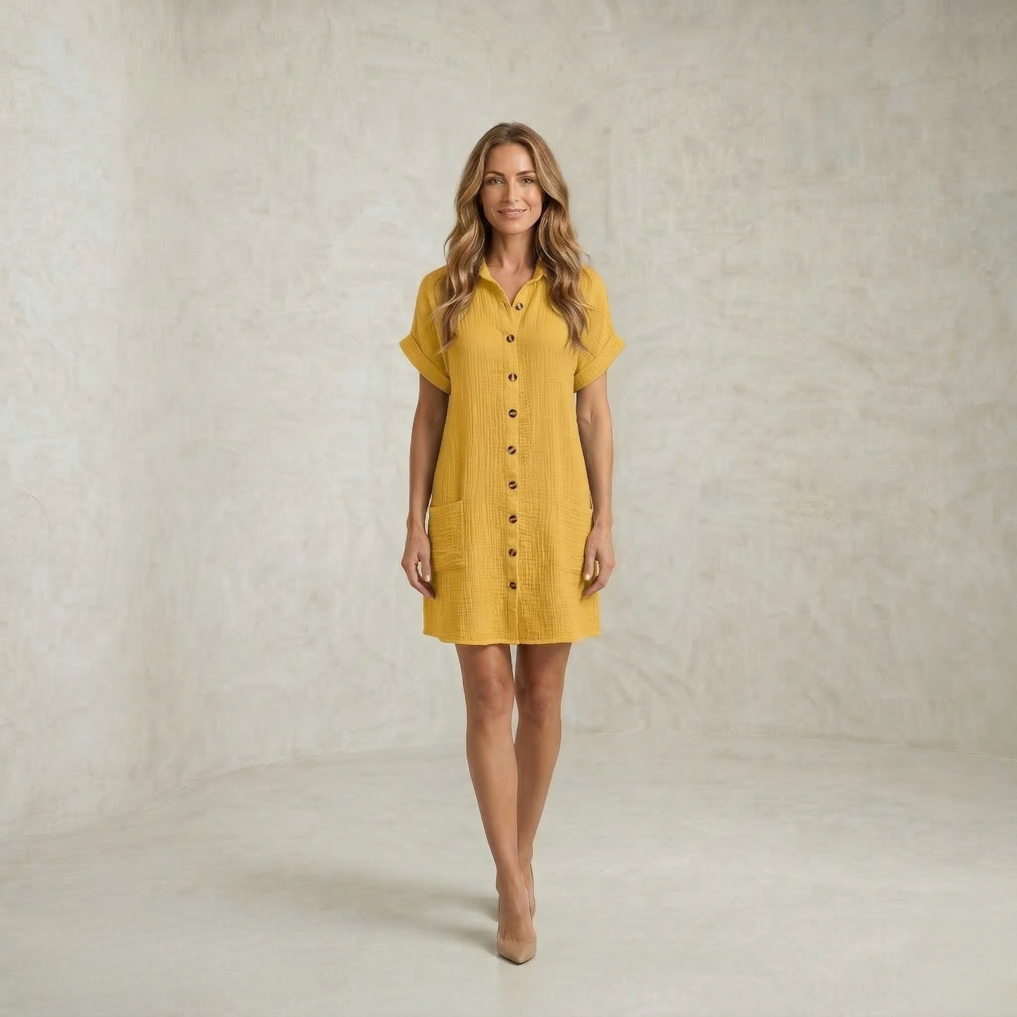 Natalie | Effortless srajca midi obleka