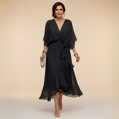 Monica | Obleka z V-izrezom za eleganten vsakdan