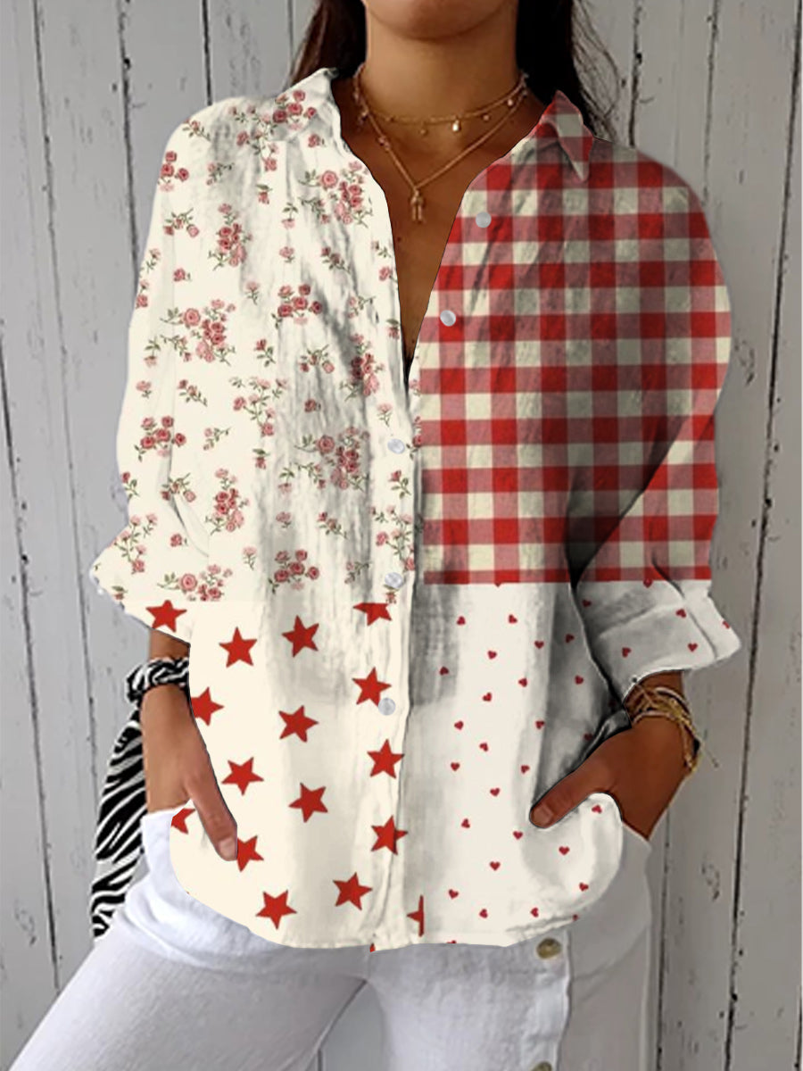 Elise | Bluza s podeželskim patchwork vzorcem