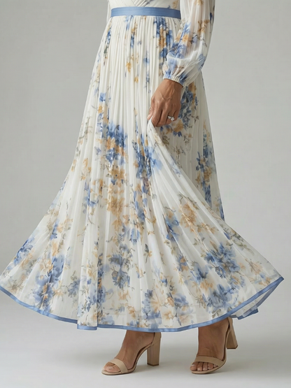 Rielle | Plisirana midi obleka za eleganten vsakdan