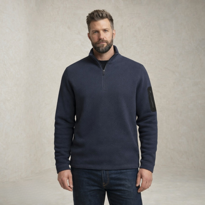 Aiden | quarter-Zadrga Flis pulover