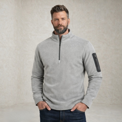 Aiden | quarter-Zadrga Flis pulover
