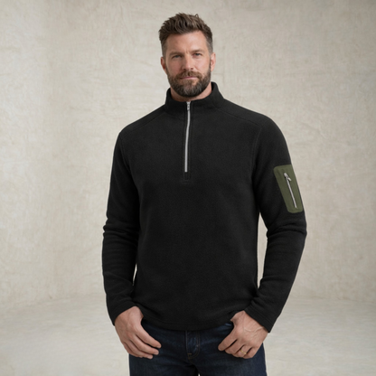 Aiden | quarter-Zadrga Flis pulover
