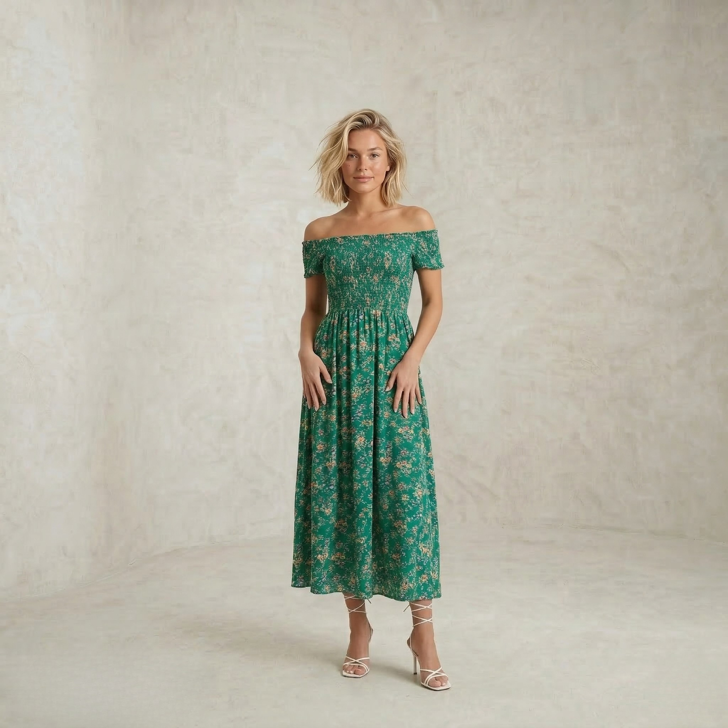 Danielle | vintage Off-Shoulder maksi obleka