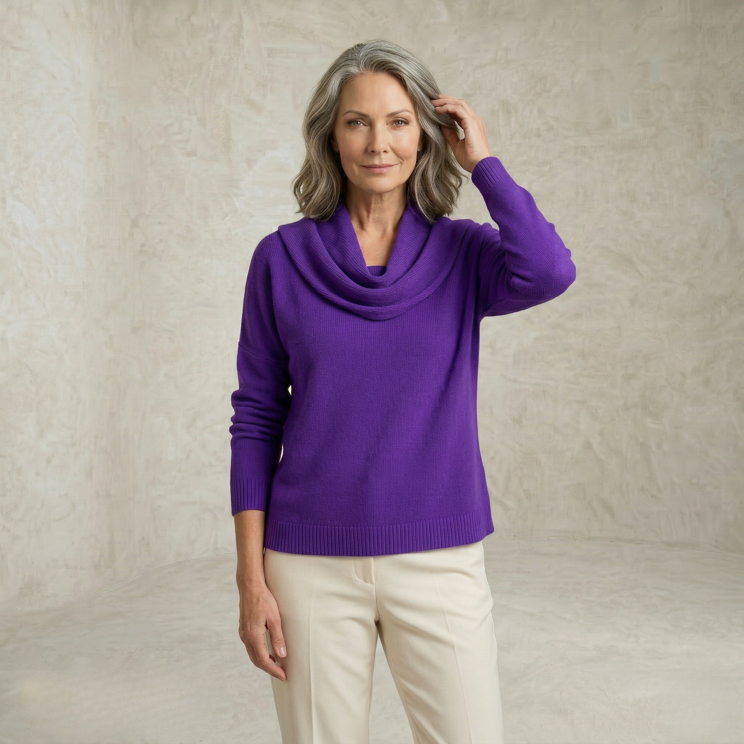 Delilah | Pleated Collar pulover