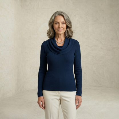 Delilah | Pleated Collar pulover