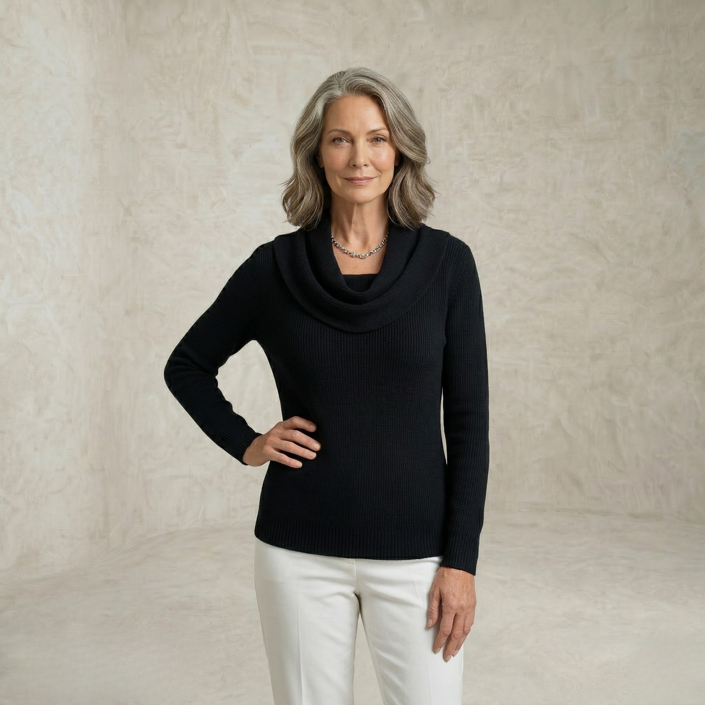 Delilah | Pleated Collar pulover