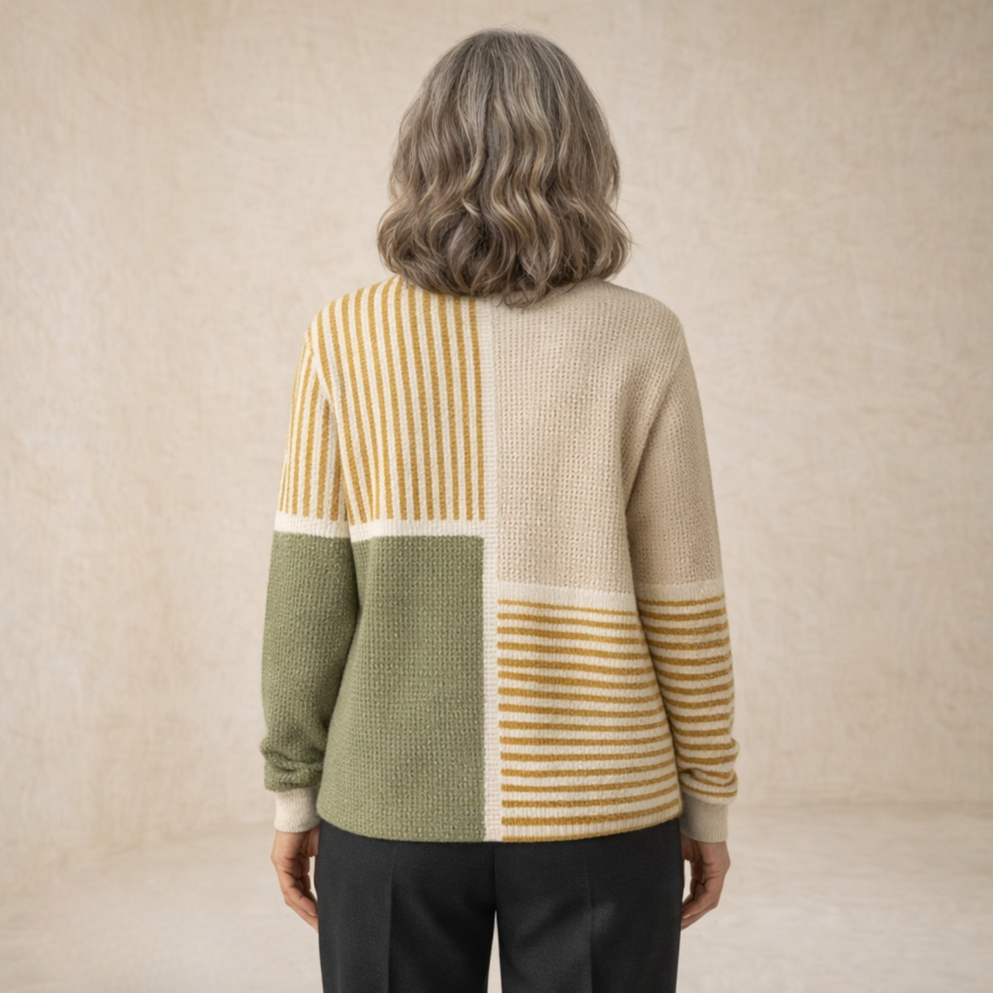 Fiona | Geometric pletena pulover