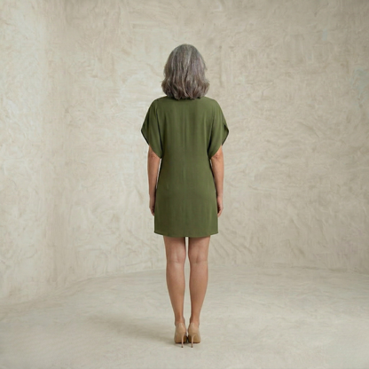 Gabrielle | Draped V Neck mini obleka