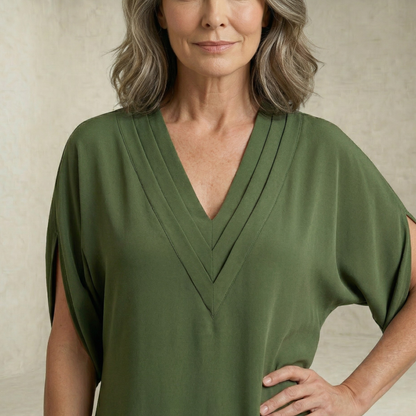 Gabrielle | Draped V Neck mini obleka