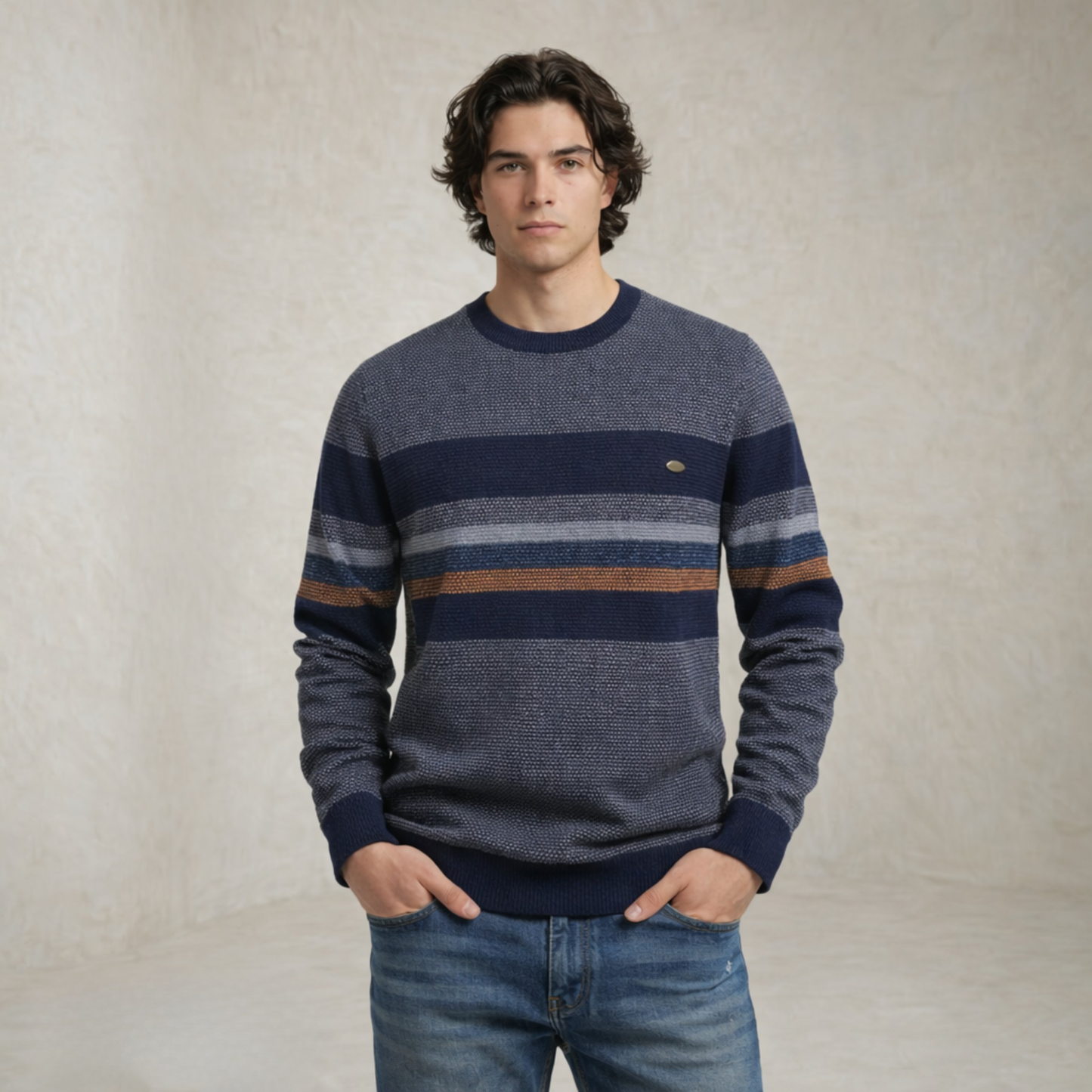 Jackson | multi-Črta Crewneck pulover