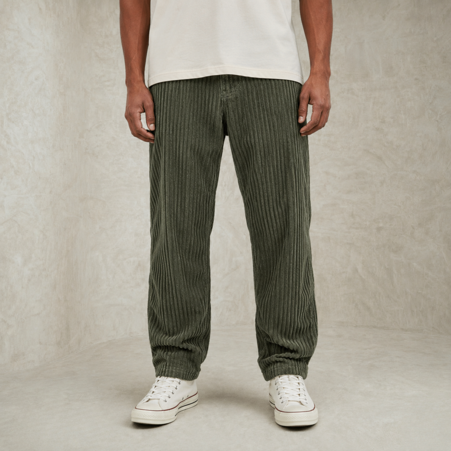 Martin | Textured z vrvico Corduroy hlače