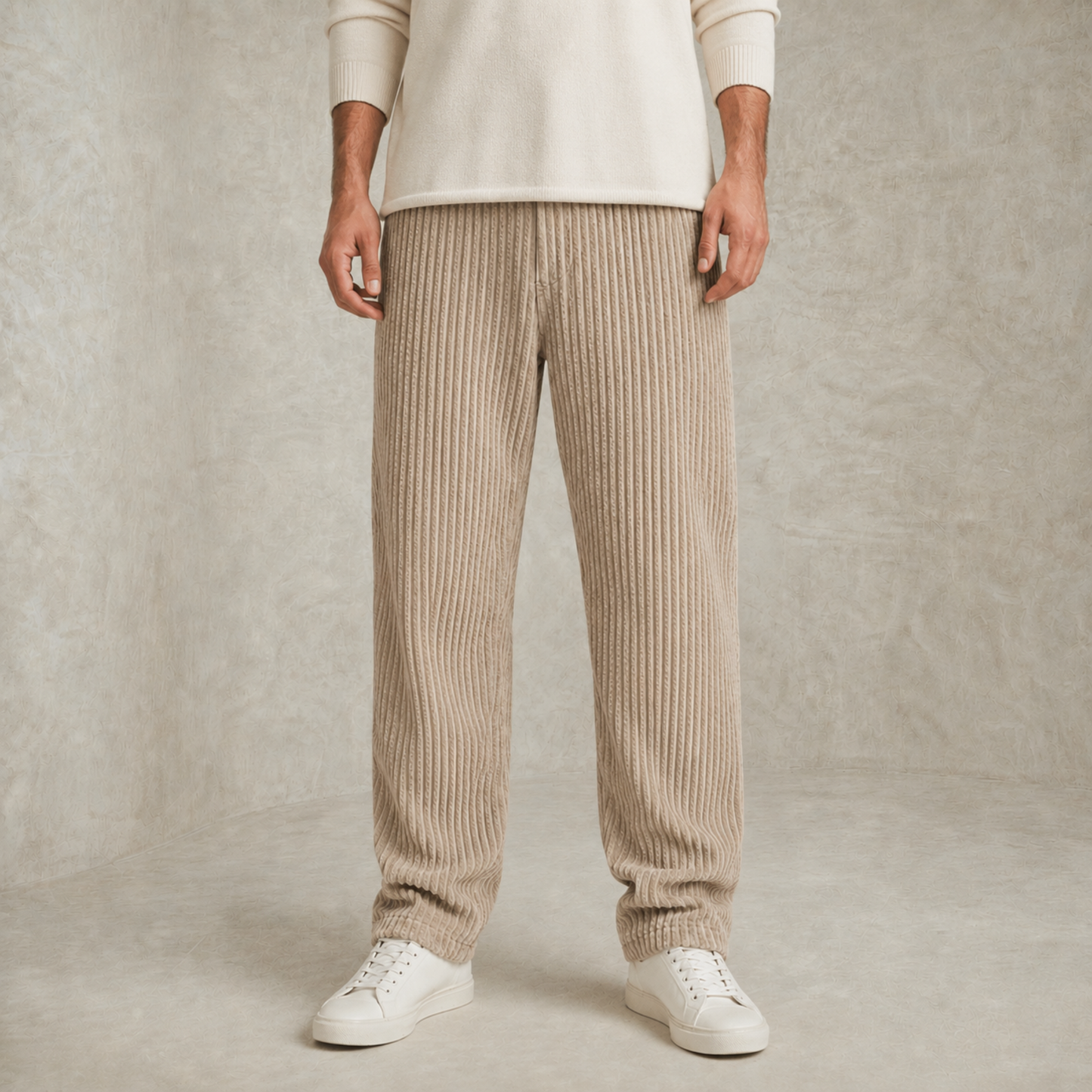Martin | Textured z vrvico Corduroy hlače