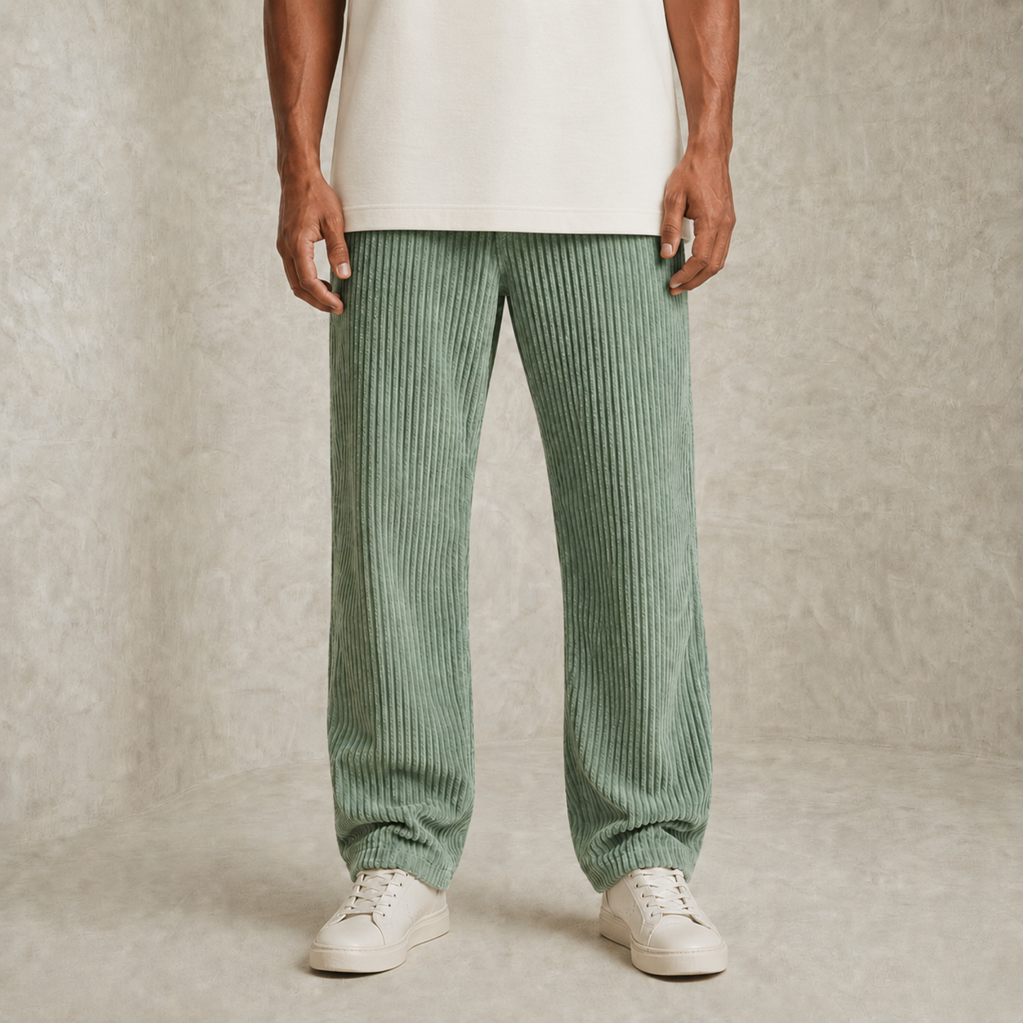Martin | Textured z vrvico Corduroy hlače