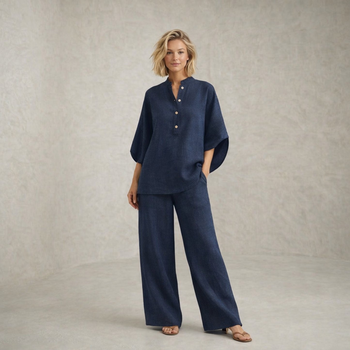 Oliviasur | lanena Blend dvodelni Komplet