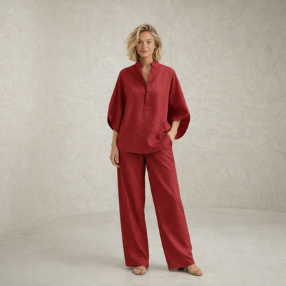 Oliviasur | lanena Blend dvodelni Komplet