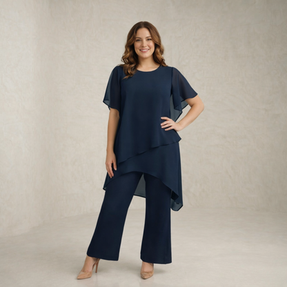 Patricia | Eleganten šifonast dvodelni komplet