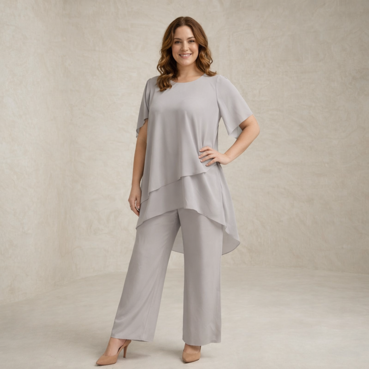 Patricia | Eleganten šifonast dvodelni komplet