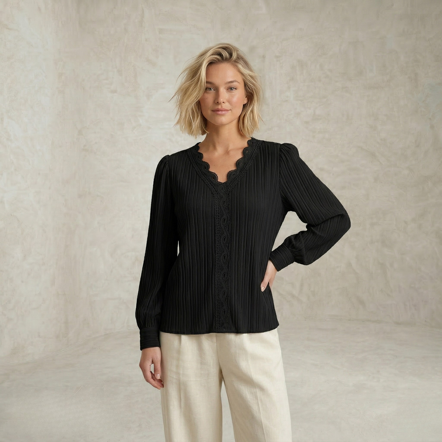 Pearl | Minimalistična pulover bluza