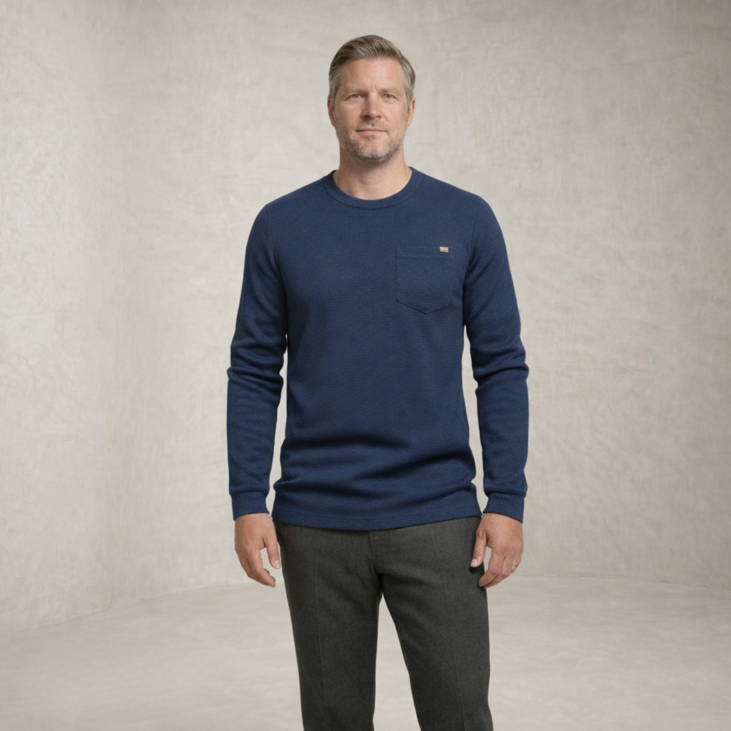 Sebastian | vafelj Pletena Pocket pulover