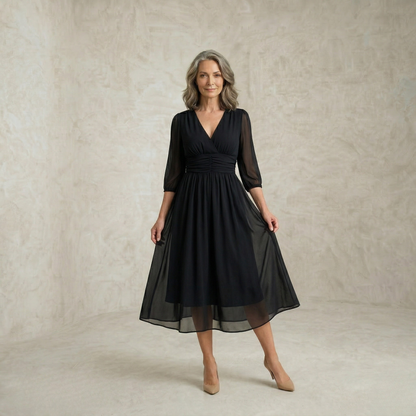 Sophia – Elegantna preklopna obleka