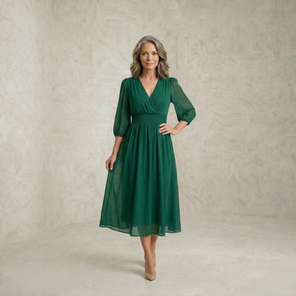 Sophia – Elegantna preklopna obleka