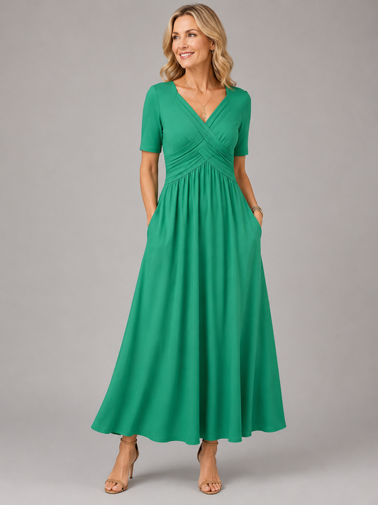 Angeli | Elegantna midi obleka za vsakdan in priložnosti